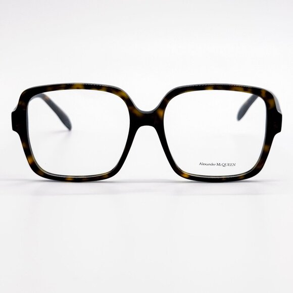 NEW ALEXANDER MCQUEEN EYEGLASSES AM0286O 002 SQUARE HAVANA WOMEN EYEWEAR - Picture 3 of 8